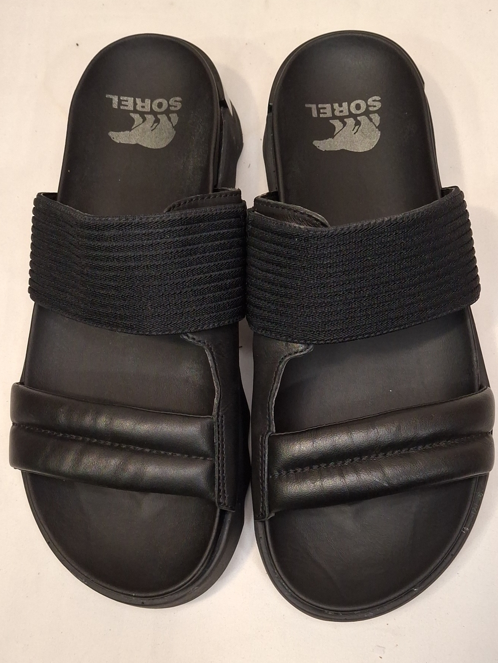 Sorel Viibe Women's Black Dual-Strap Padded Slide Sandals. Almost New